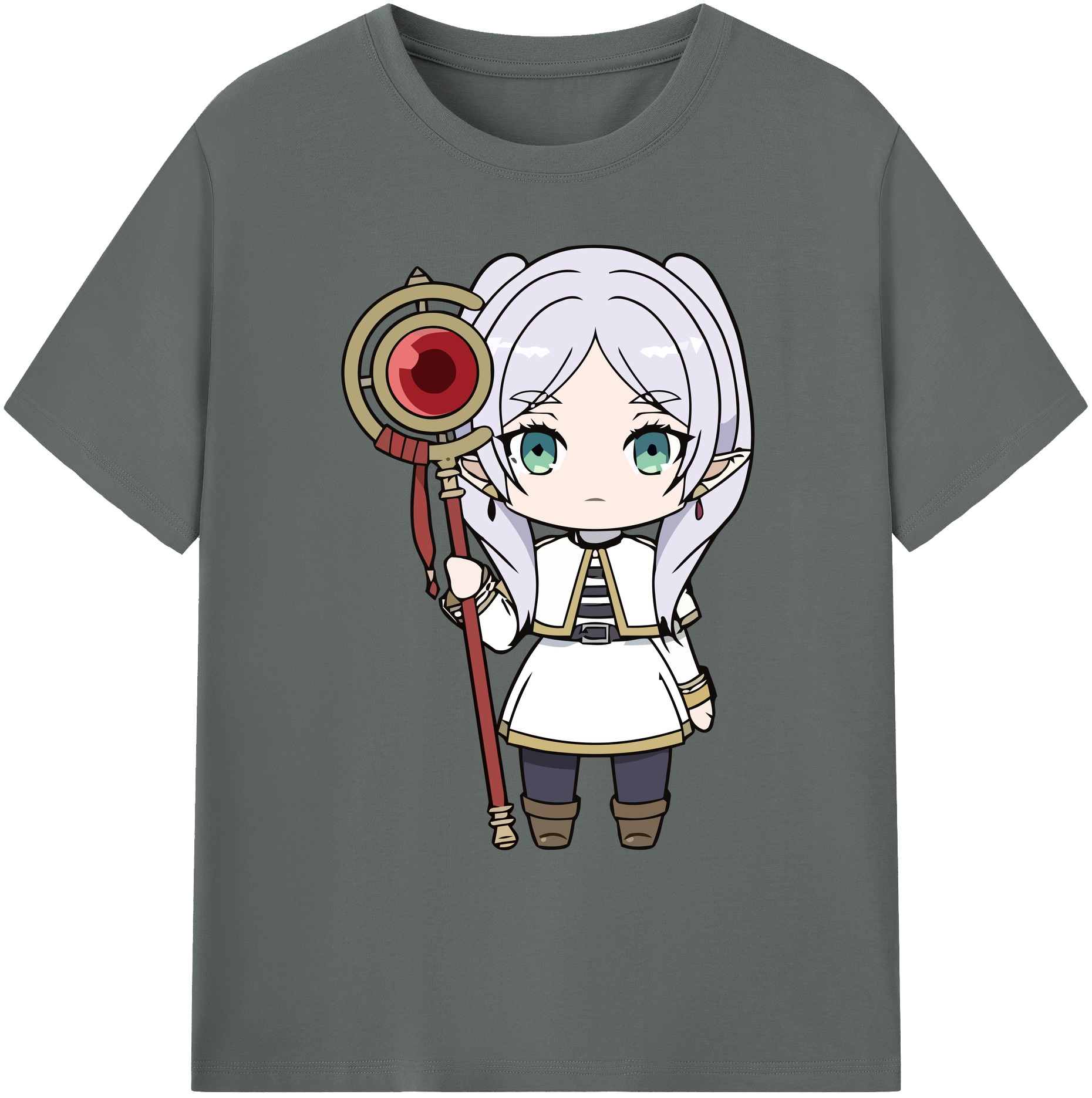 （画像用） 葬送のフリーレン Frieren 綿100％ メンズ半袖Tシャツ｜肌触りやわらか＆通気性